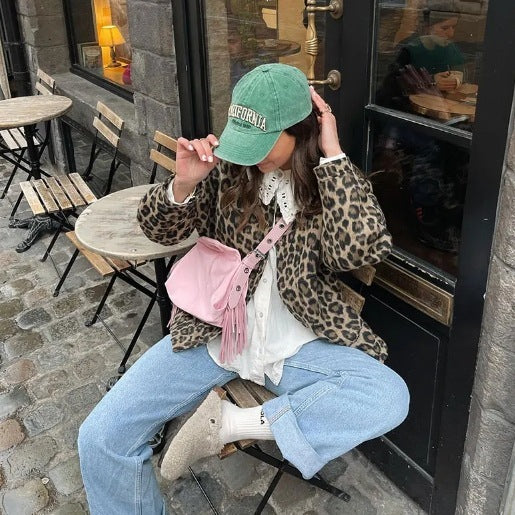 VELLENE™ Leopard Print Jacket – Elegância Selvagem