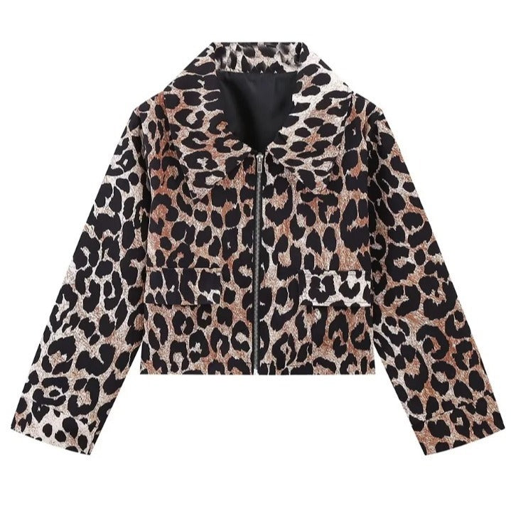 VELLENE™ Leopard Print Jacket – Elegância Selvagem